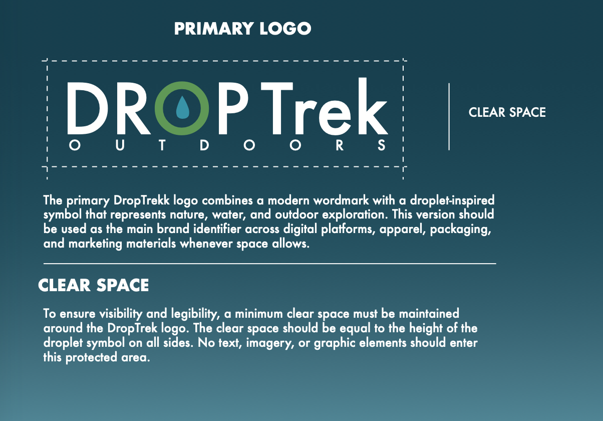 DropTrek logo concept page